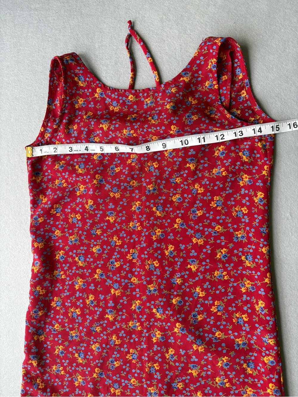 Jonathan Martin Vintage 90s Y2K Red Floral Sleeveless Shift Dress sz XS - Picture 6 of 9